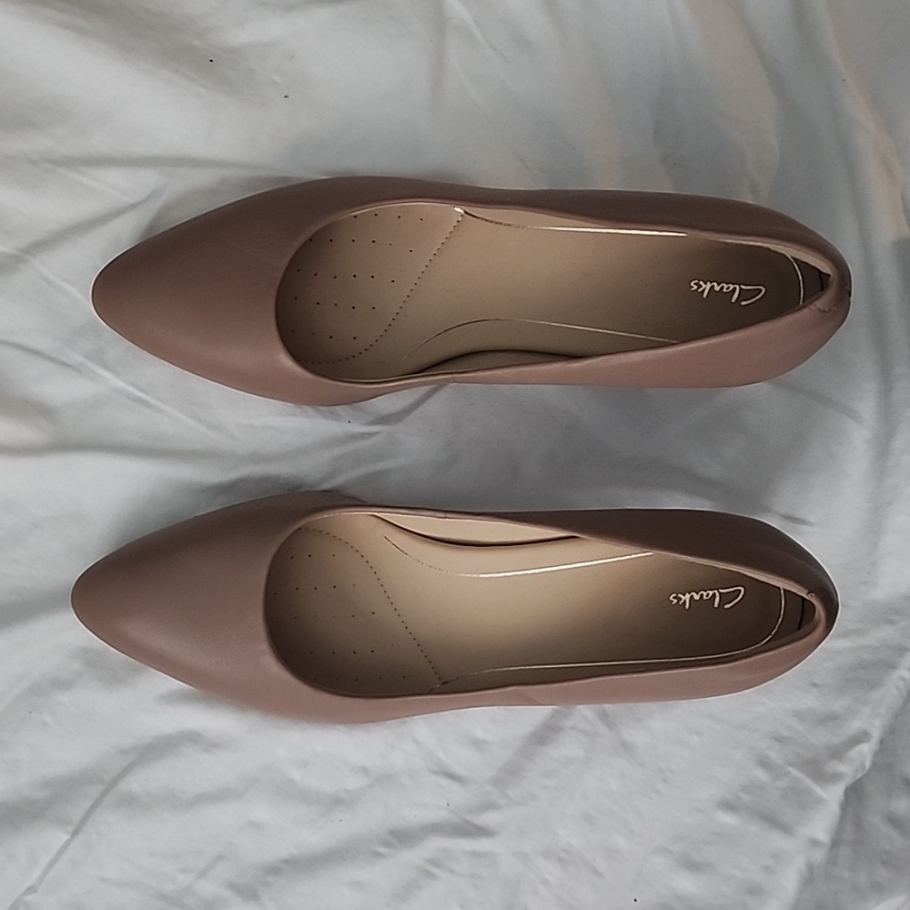 Clarks calla rose praline pumps leather 10 - Picture 3 of 5